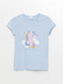LC Waikiki Crew Neck Printed Short Sleeve Girl Pajama Set